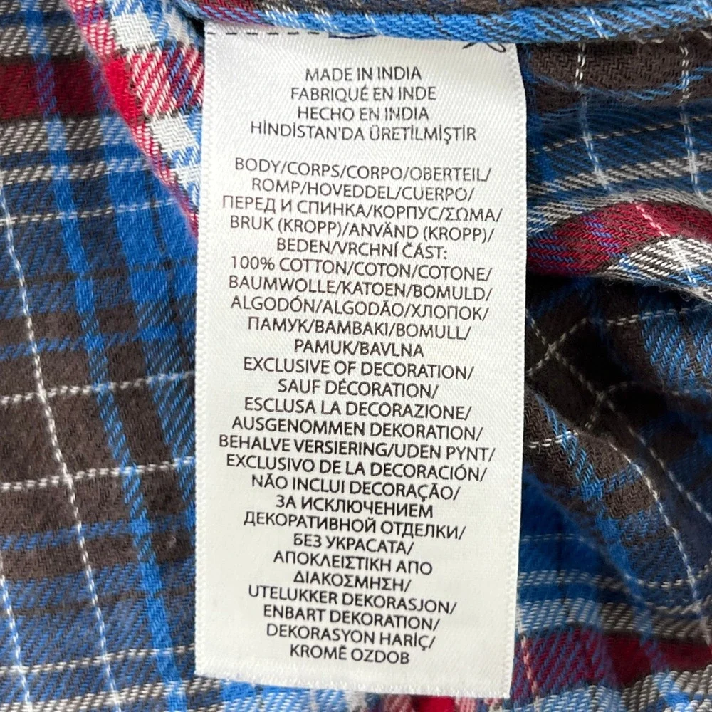Polo Ralph‎ Lauren Double Faced Shirt XXL Checked Plaid Reversible Interior Blue